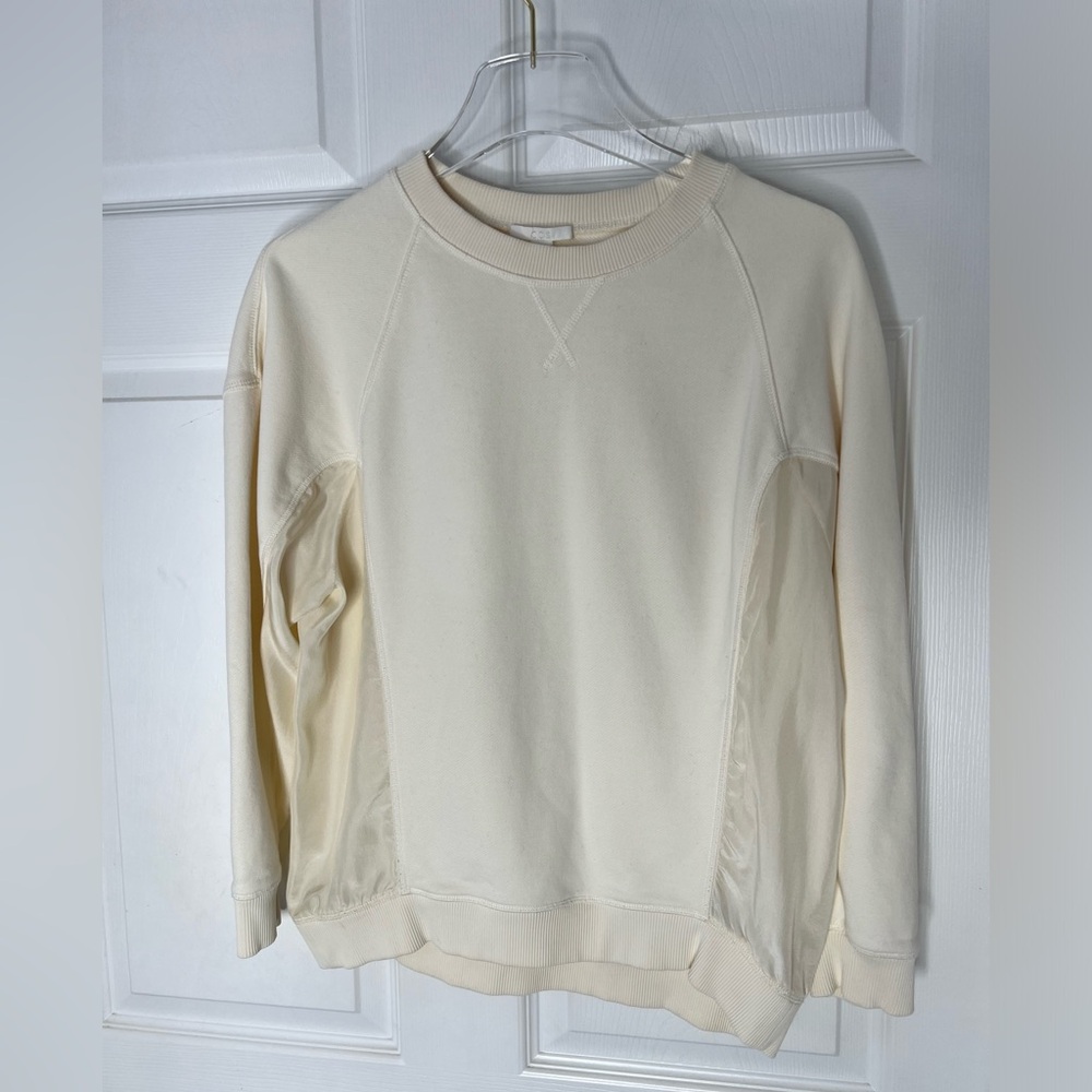 COS Ivory Pullover Scoop-neck Sweater Sz XS